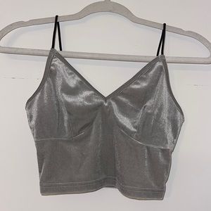 Velvet Sage Green Cropped Tank